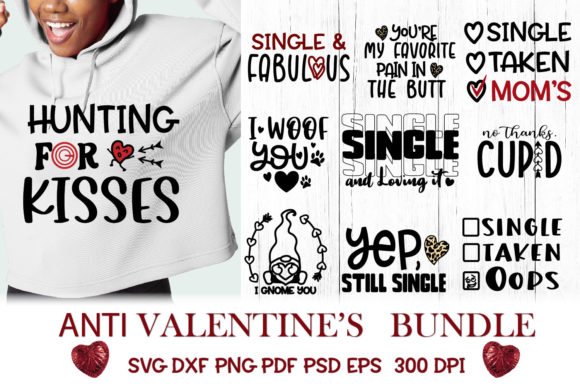 Anti Valentine Bundle Graphics for Crafts