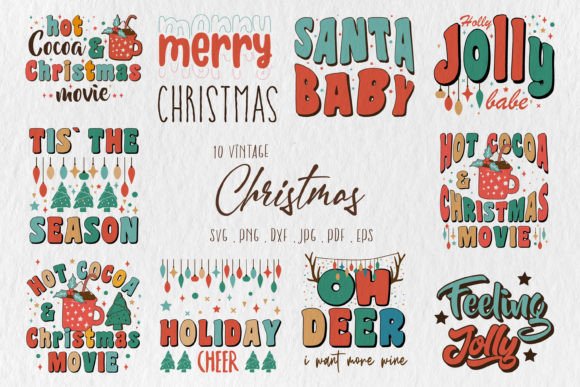 Christmas SVG Bundle Graphics for Crafts and Marketing