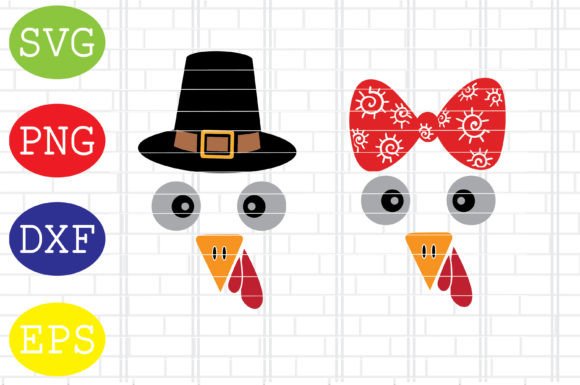 Cute Turkey Graphics for Seasonal Crafts