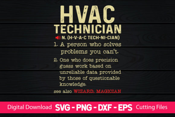 Embroidery Design Review: HVAC Technician Funny Definition