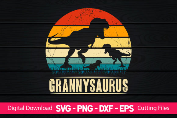 Funny Grannysaurus Graphics for Local Crafts