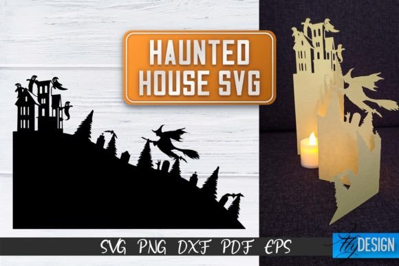 Haunted House SVG for Graphics and Crafts