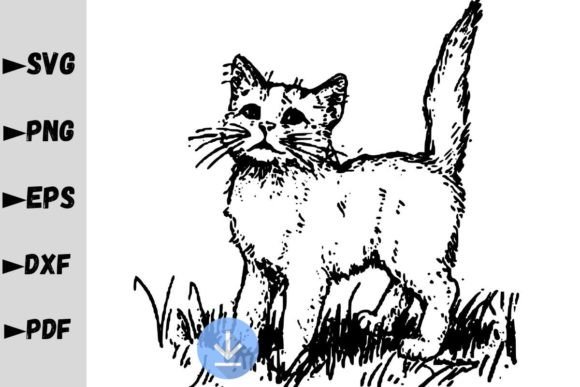 Kitty Silhouette SVG for Graphics and Crafts