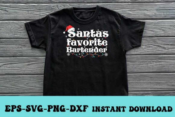 Santa’s Favorite Bartender SVG for Graphics and Crafts